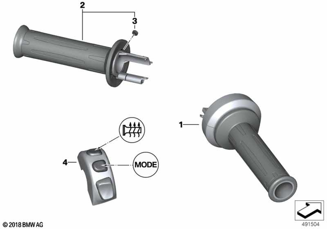 61318567720 - Ergonomics &amp; Comfort: Combination Switch Right for BMW-Motorrad Image