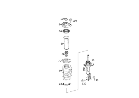 Spring Strut and Spring Strut Mounting Front for 2015 Mercedes-Benz B Electric Drive #0