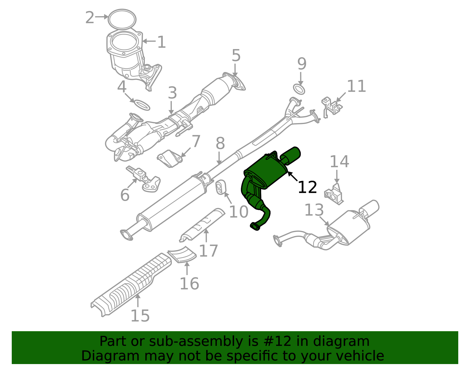 Rear Passenger Right Side Muffler For Nissan Maxima – 2009-2017 – Mac Auto Parts
