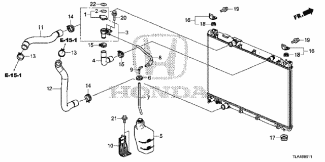 Radiator Hose - Reserve Tank (2.4L) for 2018 Honda CR-V #0