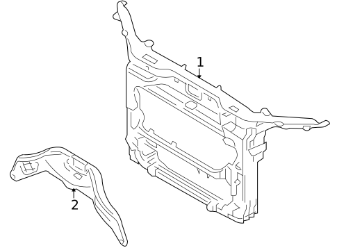 Radiator Support for 2009 Lincoln MKX #0