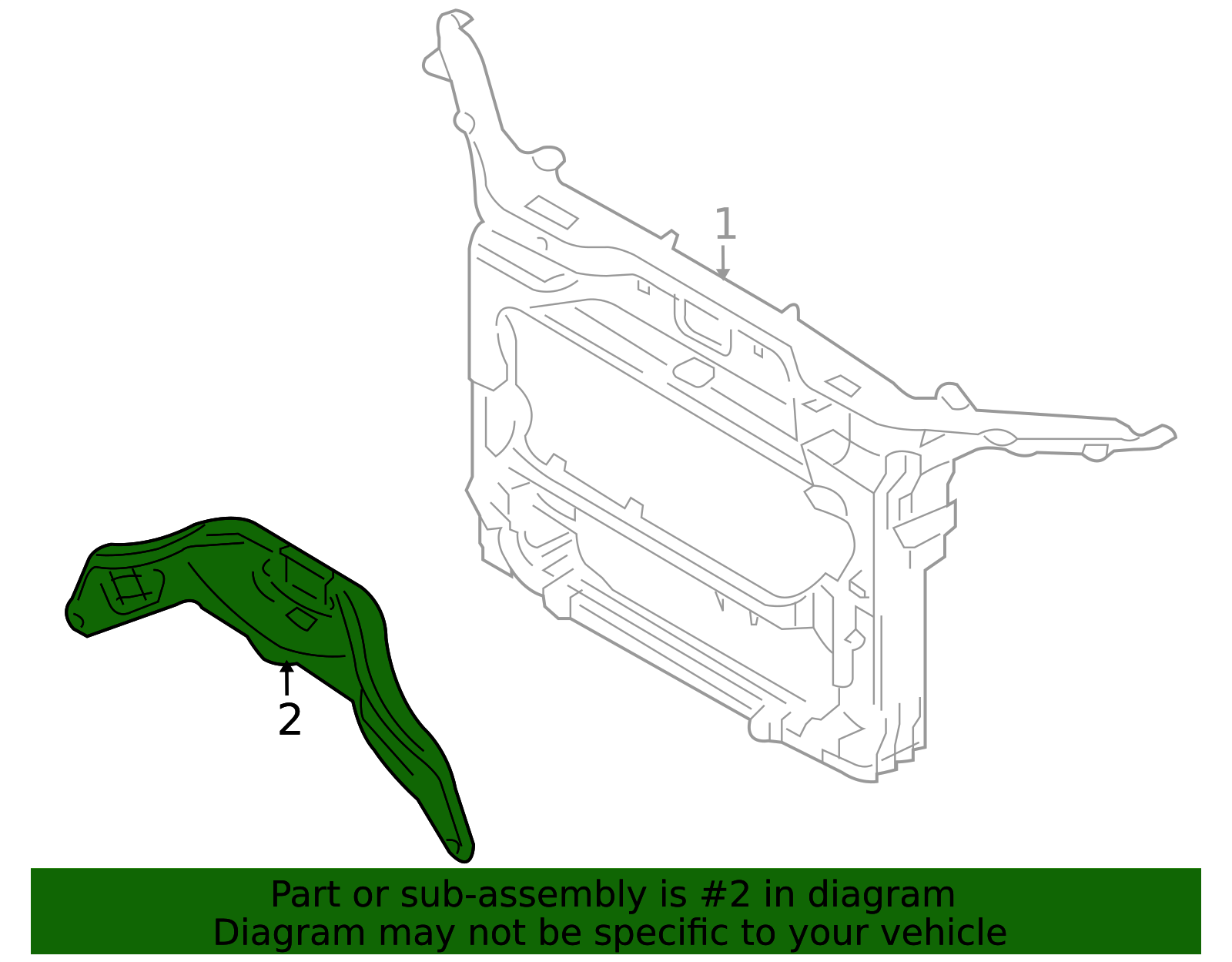 2007-2010 Ford Radiator Support Panel Reinforcement 7T4Z-16707-A ...