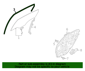 Window Channel - Smooth Window Travel 83530-B1000 | AutoNation Parts