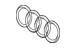 8J0853605BT94 - Body: Emblem for Audi: A3, A3 Quattro, A4, A4 allroad, A4 Quattro, A5 Quattro, A5 Sportback, RS3, RS5, RS5 Sportback, S3, S4, S5, S5 Sportback Image