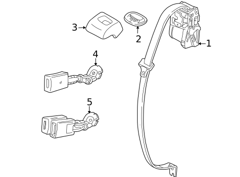 Rear Seat Belts for 2001 Jaguar XJ8 #0