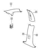 LK49TL2AI - : Windshield Molding, Left for Chrysler: 300M, Concorde | Dodge: Intrepid Image