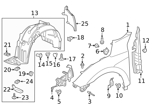 Fender & Components for 2019 Honda Civic #1