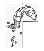 74151TBAA50 - : 2019-2021 Honda Civic - Fender L Front (Inner) for Honda: Civic Image