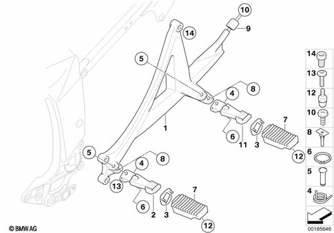 Footrests for 2007 BMW-Motorrad K 1200 GT #0