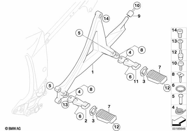 46717687516 - : Footpeg Plate Right       for BMW-Motorrad Image