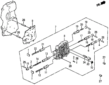 4AT Secondary Body for 1986 Honda Civic #0