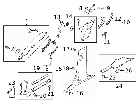 Interior Trim - Pillars for 2018 Ford Expedition #0