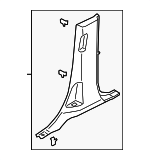 JL1Z7824356AL - Body: Lower Center Pillar Trim for Ford: Expedition Image