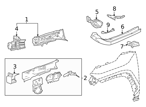 Structural Components & Rails for 2021 Toyota RAV4 Prime #0
