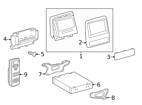 Entertainment System Components for 2013 Lexus LX570 #0