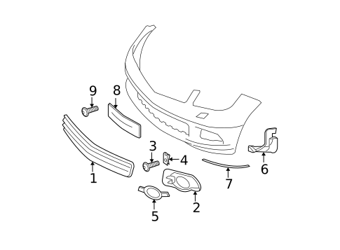 Exterior Trim - Front Bumper for 2010 Mercedes-Benz C 350 #0