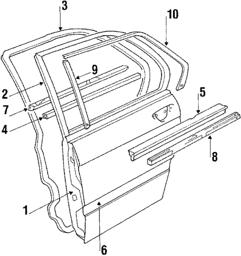 Rear Door for 1984 BMW 533i #0