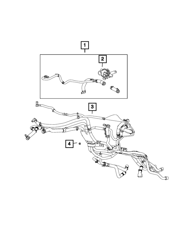 68281056AJ - Cooling: Heater Supply And Return Hose And Tube for Mopar Image image