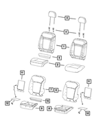 6AM70LTUAA - : Front Seat Back Cover, Left for Jeep: Renegade Image