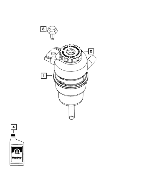 Power Steering Pump and Reservoir for 2011 Dodge Journey #1