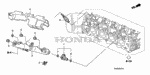16451PLC000 - Engine: CLIP, INJECTOR for Honda Image