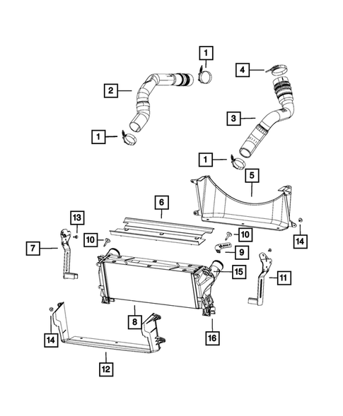 Genuine Evan-Fischer CAPA Radiator Support Core Lower For Ram 2500 3500 2013-2018 | 68224848AA Replacement