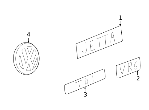 Exterior Trim - Lift Gate for 2003 Volkswagen Jetta #0
