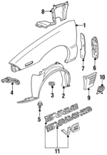 22659558 - Body: Fender for Pontiac: Grand Am Image