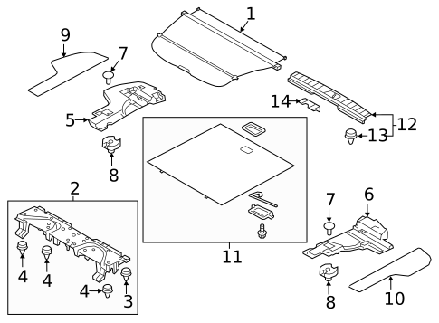Interior Trim - Rear Body for 2017 Subaru Outback #0