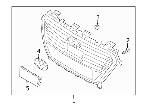 Grille & Components for 2017 Hyundai Sonata #0
