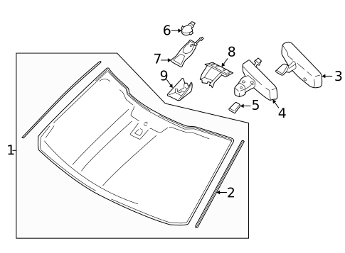 Glass - Windshield for 2018 Ford F-150 #0