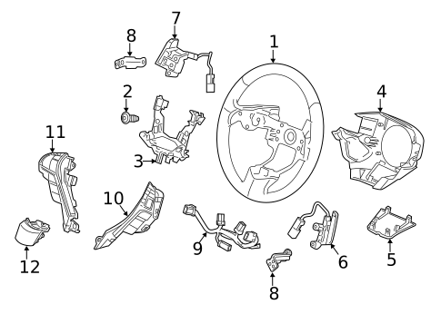 Steering Wheel & Trim for 2019 Acura ILX #0