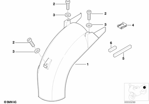Rear Wheel Cover, License Plate Bracket for 1999 BMW-Motorrad K 1200 LT #2
