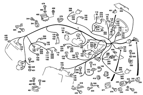 Main Cable Harness for 1984 Mercedes-Benz 380SE #0