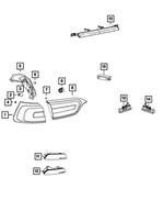 68336336AJ - : Tail Lamp, Right, Export for Mopar Image