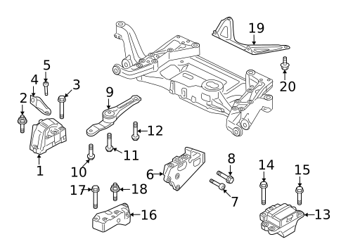 Engine & Trans Mounting for 2009 Audi TT Quattro #0