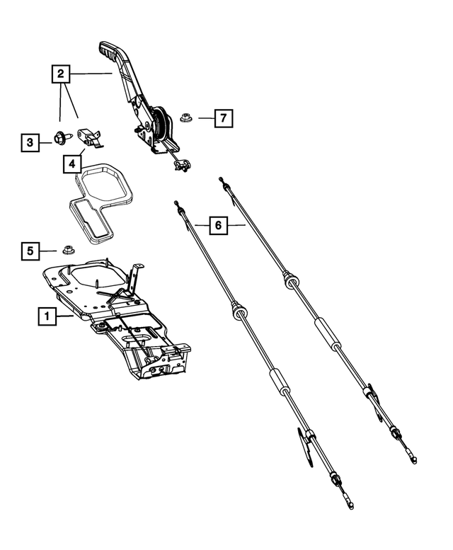 52129231AH - Brakes: Parking Brake Cable, Left Rear for Mopar Image