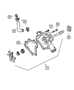 4483757 - Cooling: Water Pump Gasket for Dodge: Dakota, Durango, Ram 1500, Ram 2500, Ram 3500 Image