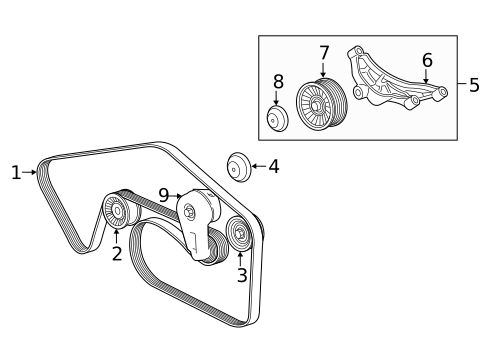 Belts & Pulleys for 2017 Jaguar XF #0