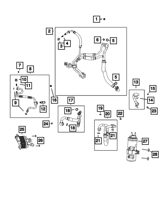 68574703AB - : A/c Suction And Liquid Line for Mopar Image