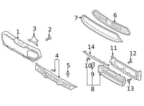 Grille & Components for 2022 Kia Niro EV #0