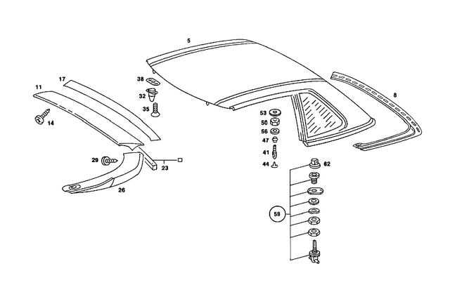 1077900011 - Hardtop: Frame for Mercedes-Benz Image image