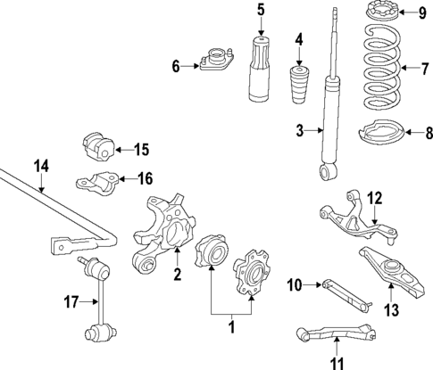 Rear Suspension for 2010 Hyundai Azera #1