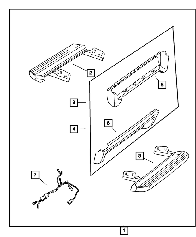 82207247 - Mopar Accessories - Component Parts: Running Board Cladding Kit for Mopar Image