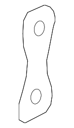 3B0809237D - Body: Striker Mount Plate for Volkswagen Image