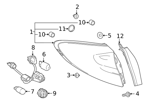 Tail Lamps for 2019 Toyota C-HR #1