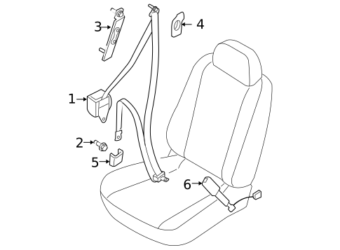 Seat Belt for 2009 Nissan Altima #0