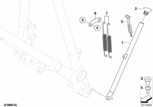 46537724549 - Frame and Mounting Parts: Side Stand -  for BMW-Motorrad Image image
