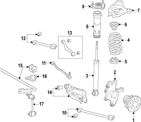 Rear Suspension for 2013 Lexus GS450h #1