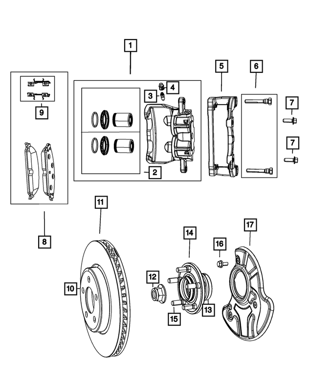 R8209539AA - Brakes: Disc Brake Caliper Assembly, Remanufactured, Left for Mopar Image image